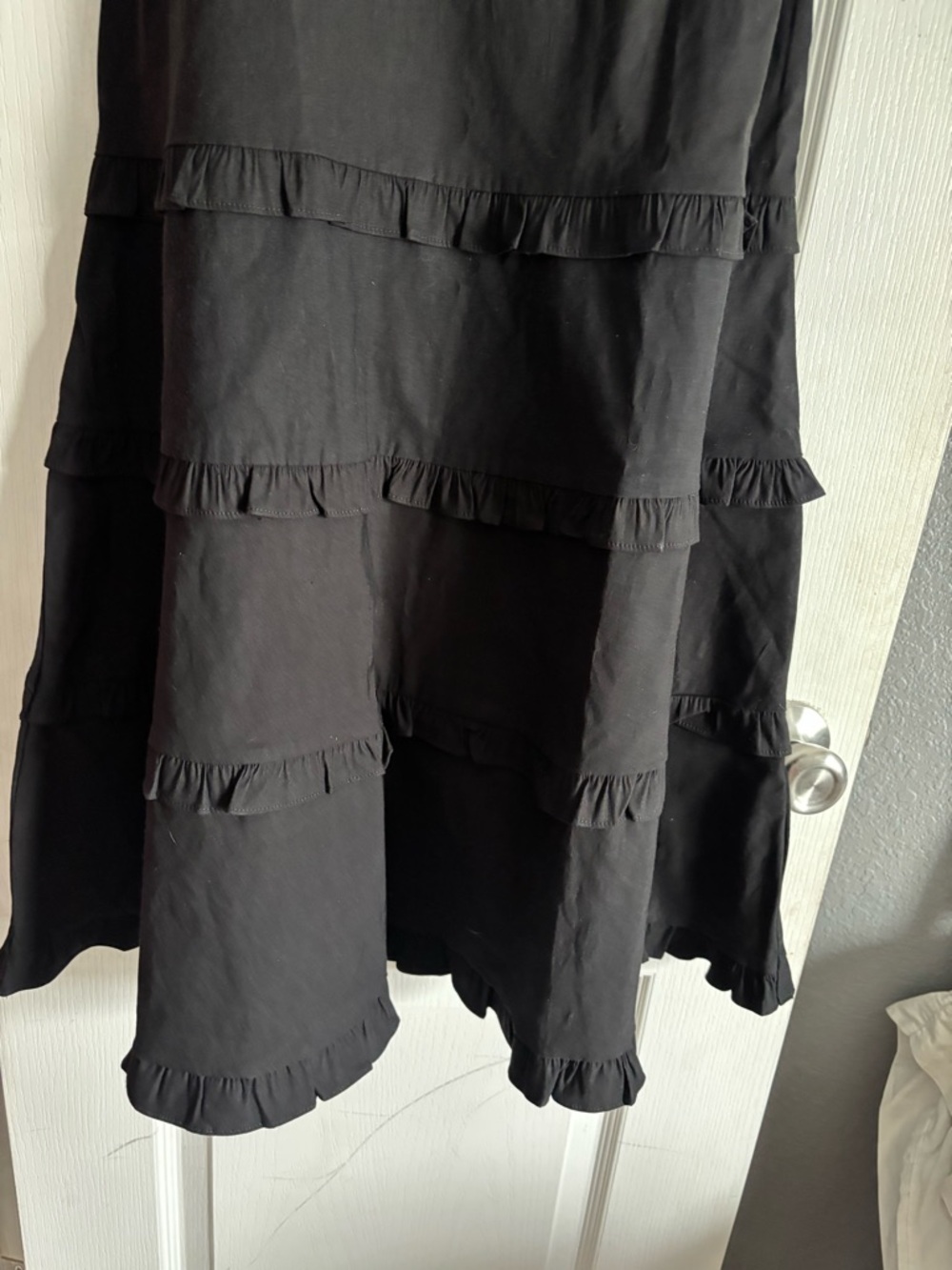 Anthropologie the Blythe tiered midi black dress - Picture 12 of 14